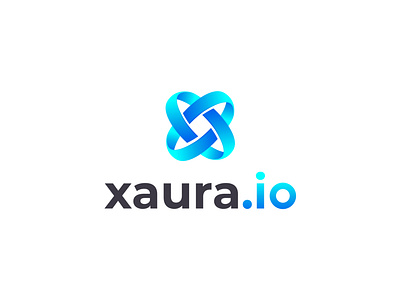Xaura.io Modern X Letter logo design