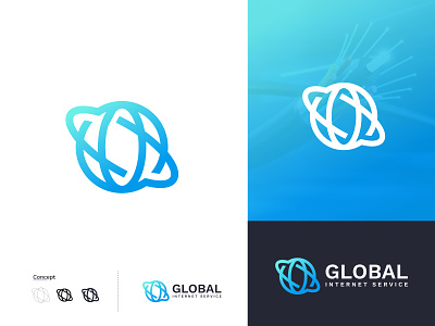 Global Internet Service Modern Logo design