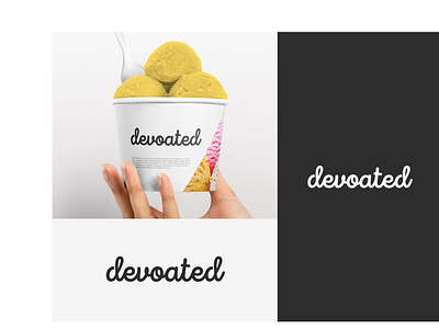 deuoated Ice-cream Typho modern Logo Design