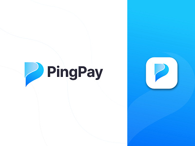 PingPay modern P letter logo design
