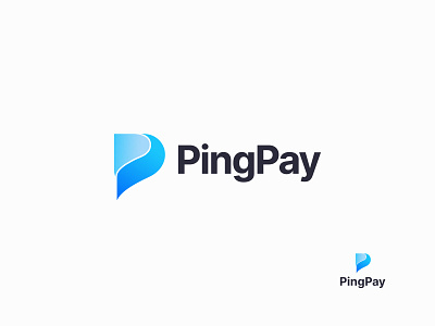 PingPay modern P letter logo design