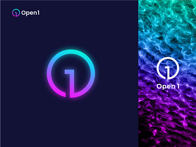 Open 1 Modern Minimalist logo Design