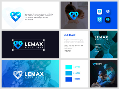 LEMAX Family Love Minimalist logo and Branding design