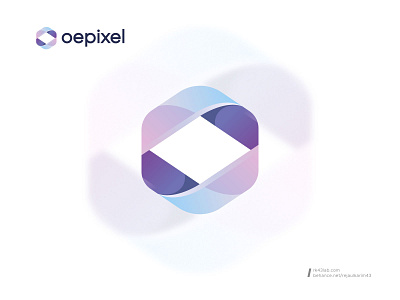 Oepixel O letter mark modern minimalist logo Design and Branding