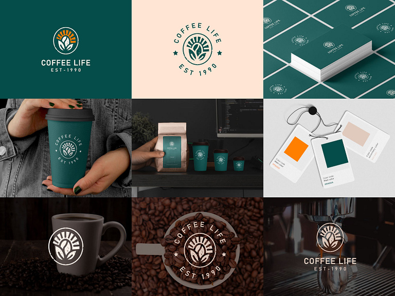 Coffee Life modern Minimalist Logo Design and Branding design by Rejaul ...