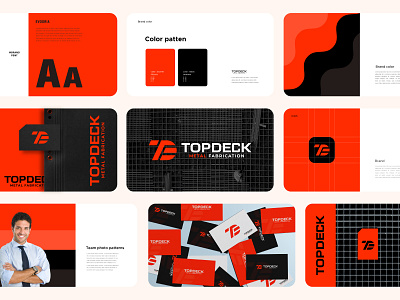 Topdeck T and D modern Letter mark logo and Branding design