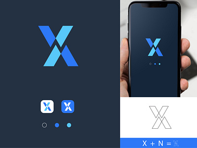 x app logo app branding flat graphic graphic design icon logo logo design typography ui