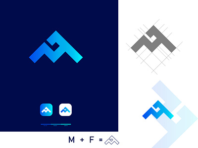 M + F logo Design app branding design flat graphic design icon illustration logo logo design typography