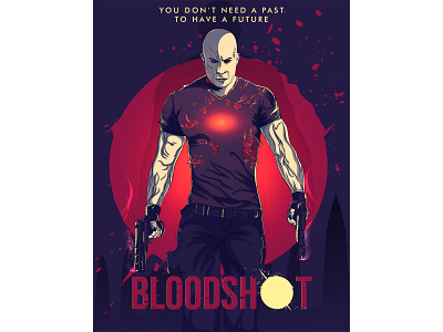 Bloodshot movie poster 13 march bloodshot charachter design illustration illustrator light model movie movie poster poster design trailer