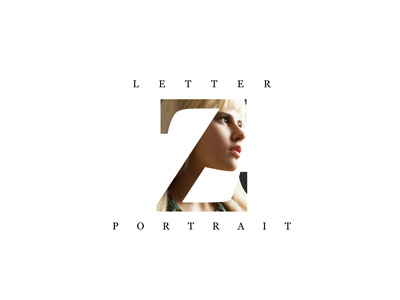 typography masking girl letter masking typography z