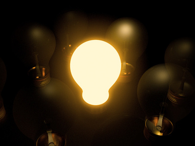 bulb 3d black bulb dropoff glow glowing lighting maya mentalray model night output render white yellow