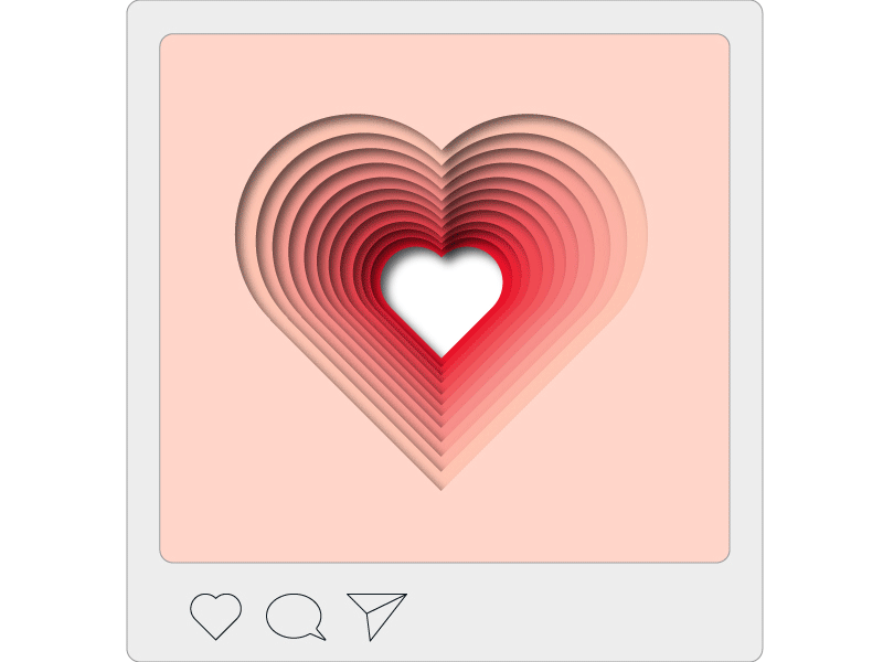 Insta Heart animation color design heart illustration instagram motion motion graphics vector