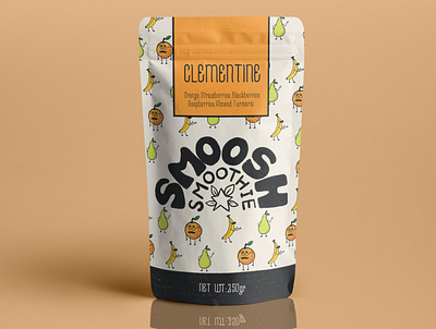 smoosh smoothie powder pouch design design illustration package pouch