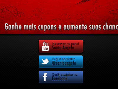 Share buttons and text effects blue facebbok grey red text effect texture twitter youtube