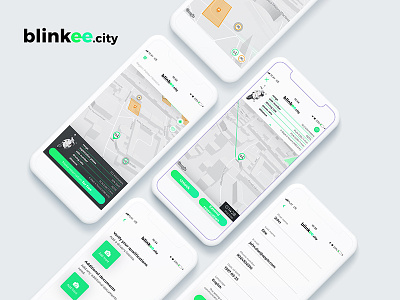Blinkee City Sharing System Mobile App design electric mobile app react native scooter sharing software development ux vehicle sharing