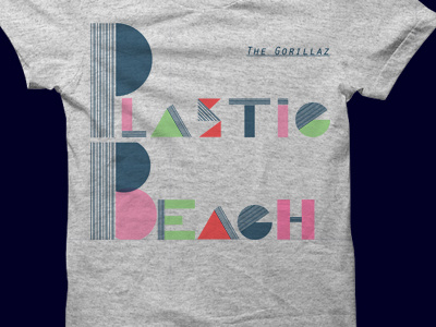 Plastic Beach Shirt Mock Up photoshop the gorillaz illustrator typography