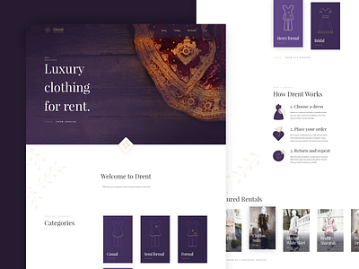 Luxury Clothing Rental Website Design