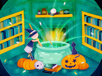 Happy Halloween halloween jack o lantern magic witch