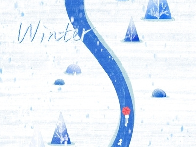 Winter flatdesign illustration snow winter