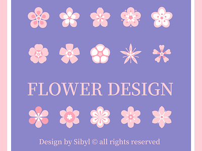 Flower Design - Part 2 blossom flat design floral pink