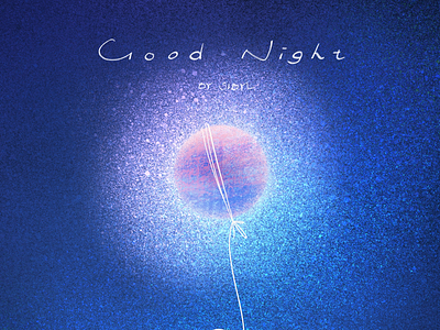 Good night, little planet. dream flat design star universe
