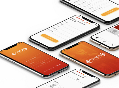 Fitness Wingman fitness app iphone mobile design mockup user experience ux