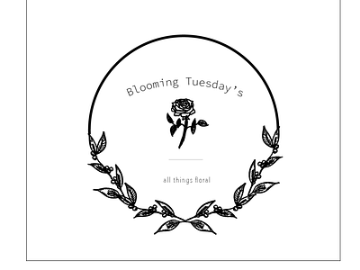 Blooming Tuesday (Minimal) branding design florist flower graphic graphic design handdrawn handrawing icon illustration illustrator lettering logo logodesigner minimal mobile vector vector art web website