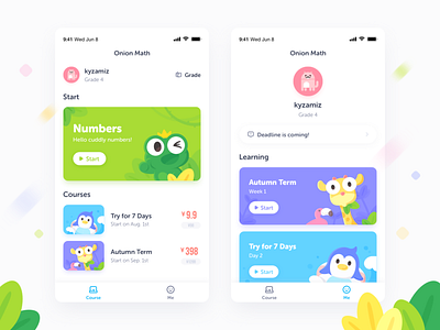 Math Course for Kids by kyzamiz for OnionMath on Dribbble