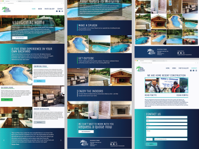 Home Resort ui design ux design web design