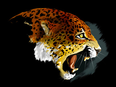 Leopard animal art leopard