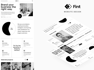 Fint: Website Design brand design brand strategy branding figma product design typography ui website design