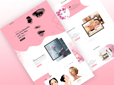 ''Blossom'' Beauty Salon beauty salon clean landing page salon spa ui ux