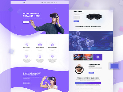 VR Landing Page design landing page ui ux virtual virtual reality vr