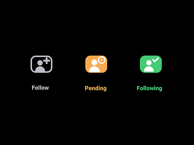 iOS Follow Icon Modes