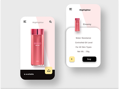 Concept Ui For Cosmetic App concept concept design ui uxdesign