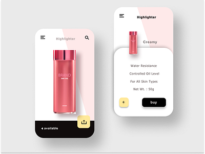 Concept Ui For Cosmetic App