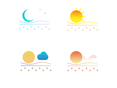 Weather Sticker Designing2 design illustraion sticker ui ux vector