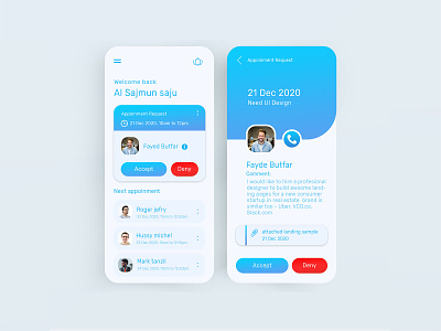 Appointment app ui