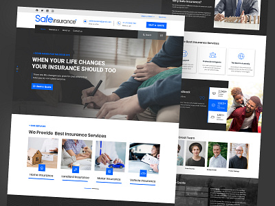 Safe Insurance Web UI design