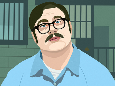 Mindhunter Ed Kemper cameron britton childrens books david fincher digital art ed kemper editorial editorial illustration holt mccallany illustration illustrator jonathan groff mindhunter nicole wilson