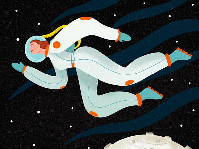 In Space animals animals illustrated astronauta childrens books colorful design digital art editorial editorial illustration graphic art illustration illustrator nicole wilson sketch space