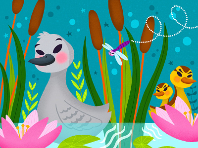 The Ugly Duckling animals childrens book illustrator childrens books colorful design fairy tale fairy tales graphic art illustration illustrator kid lit kid lit illustrator nicole wilson the ugly duckling