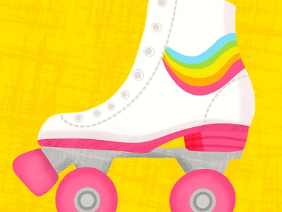 Roller Skate childrens books colorful editorial editorial illustration graphic art illustration illustrator nicole wilson rollerskates skateboard