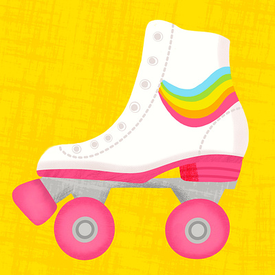 Roller Skate childrens books colorful editorial editorial illustration graphic art illustration illustrator nicole wilson rollerskates skateboard