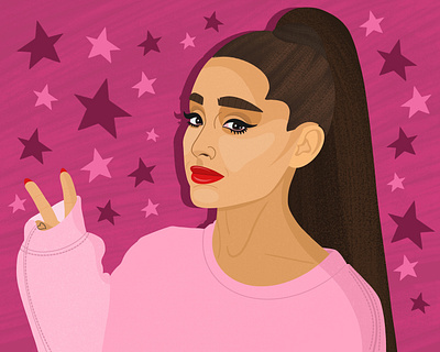 Ariana Grande ariana grande celebrity childrens books editorial editorial illustration graphic art illustration illustrator logo nicole wilson portrait portraits vector