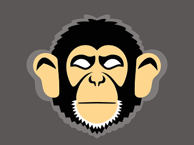Chimpanzee Logo advertising animals animals illustrated branding caricature childrens books colorful design digital art editorial editorial illustration graphic art illustration illustrator logo nicole wilson typography vector