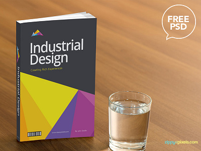 Free Book Cover PSD Mockup