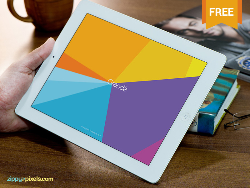 Free Photorealistic Device Mockup of iPad psd free freebie mockup mockups mock up mock-up apple ipad device tablet
