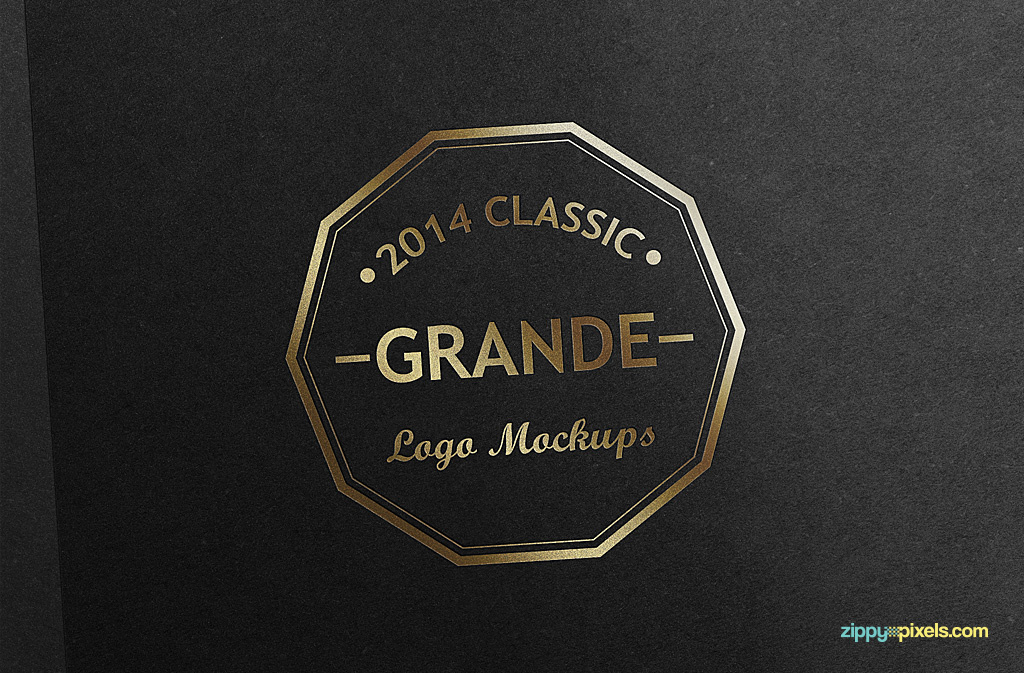 Download Dribbble - free-logo-mockup-gold.jpg by ZippyPixels