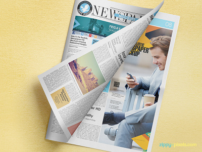 Download Amazing Tabloid Size Newspaper Ad Mockups By Zippypixels On Dribbble